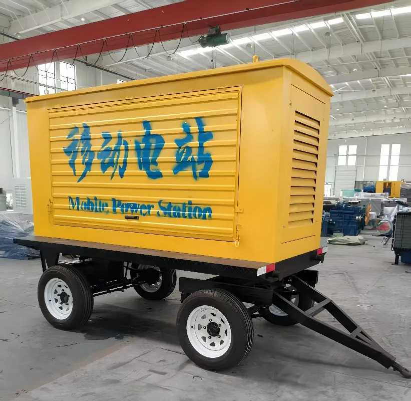 Customized Portable 100KW Ricardo Diesel Generator Set 3 Phase With Low Noise Mobile Power Plants On Four-Wheel Trailer
