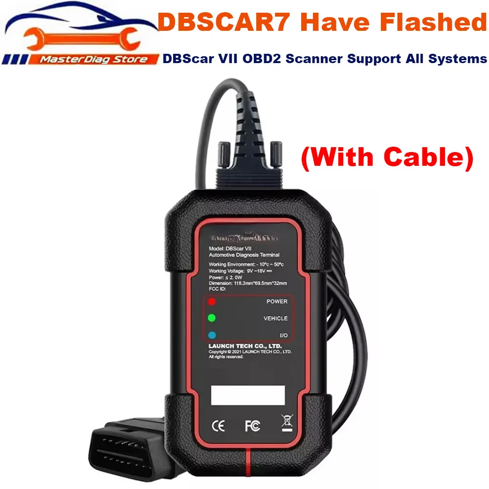 

X431 DBScar7 DBScar VII Bluetooth Scanner 9884 Bluetooth Connector DBSCAR Scanners Support CANFD DOIP Protocols Tool fo DZ/XD