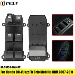 Front Left Electric Window Control Switch Regulator for Honda CR-V CRV Mobilio BRV Brio Jazz 2007-2011 35750-SWA-K01 35750SWAK01