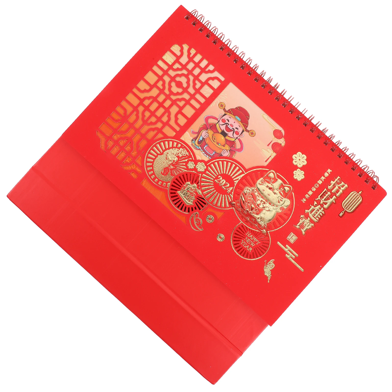 

2024 Dragon Year Desk Calendar Thick Paper Coil Monthly Planner Home Office Flip Table Top Standing Schedule Tracking