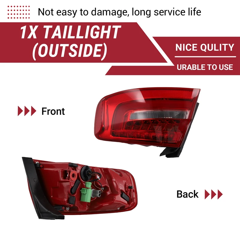 Car LED Tail Lamp Outside For  A4 B8 Taillight Reversing Light Signal Light