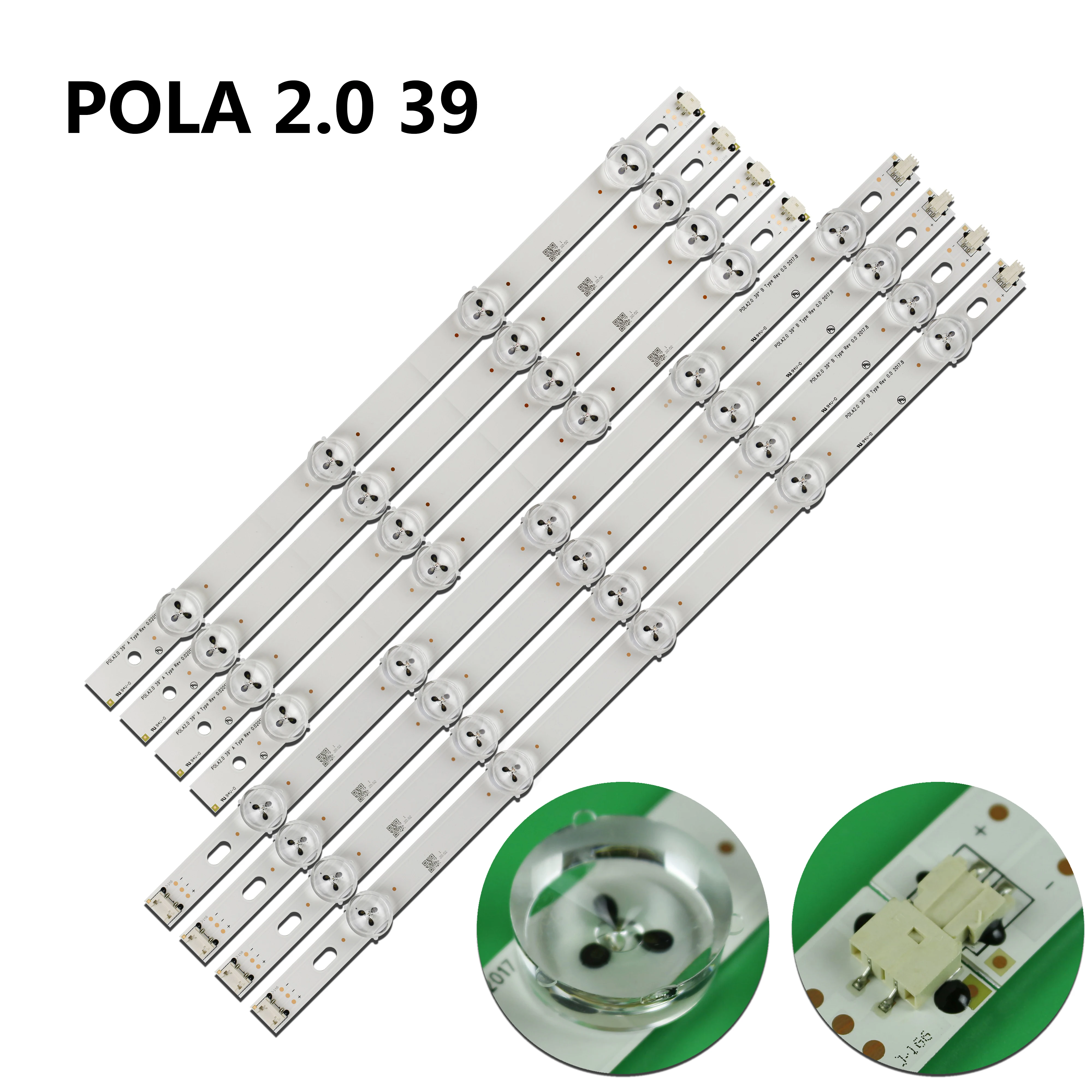شريط LED POLA 2.0 39 "A/B Type Rev 0.0 لـ 39LN575S-ZE 39LA6130 39LA6136-ZB HC390DUN 39LA6200 HC390DUN-VCFP1-21X 11XX