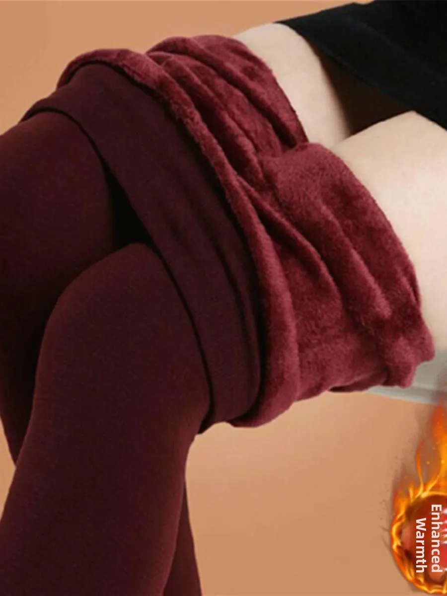 Cintura alta Thiened Fce een Calças de camada base femininas ao ar livre usar calçado elástico apertado combinando calças quentes inteadas