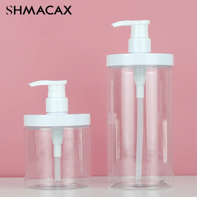 PET Lotion Pump Bottle Large Capacity Empty Shampoo Sub-bottling Plastic Pump Head Shower Cosmetic Container Travel Accessories