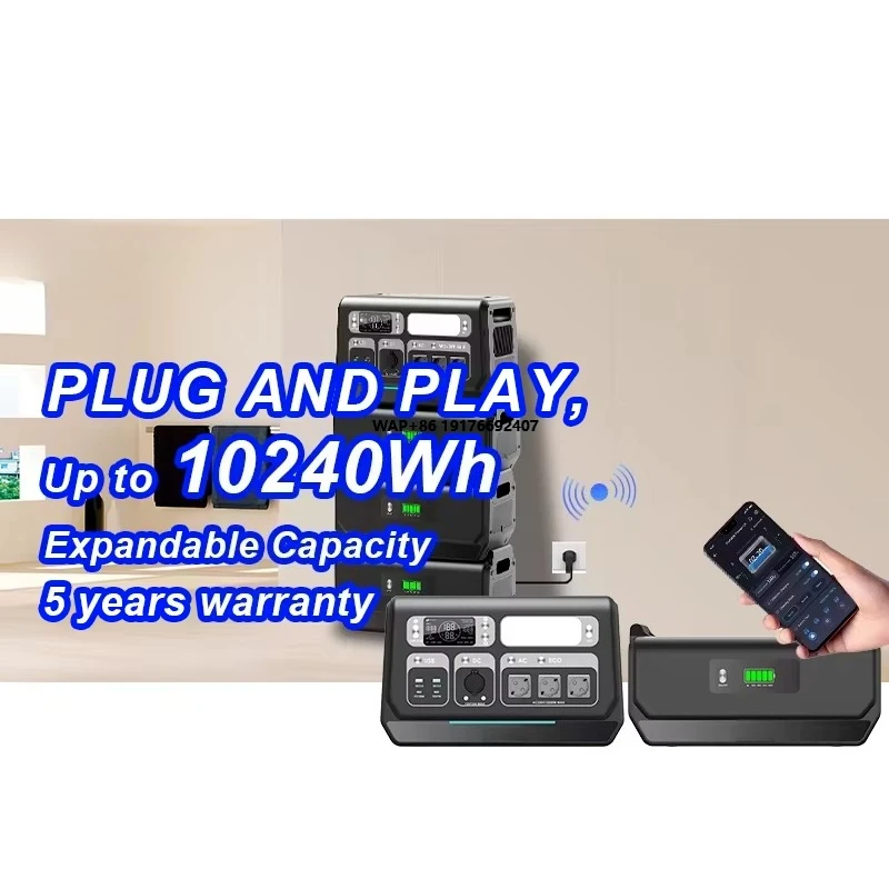 

Manufacturer on Grid off Grid Solar Charging Power Station 2200W 2048Wh 10240WH Battery Portable Power Station for Outdoor