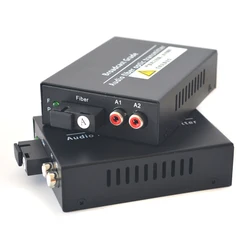 2/4/8/16 Audio over Fiber optic Converter,Broadcast RCA Extender to Fiber Singlmode up to 20Km(12.4mi),Multimode 500m, A set
