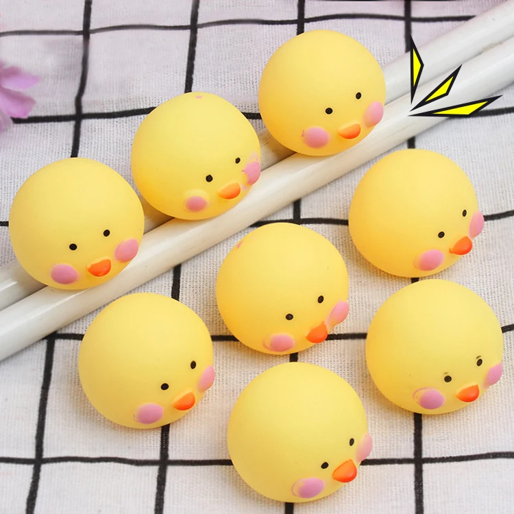 

5/10PCS Cartoon Cute Animal Dumplings Vent Chick Vocals Pinching Music Decompression Creaking Creative Children's Toys