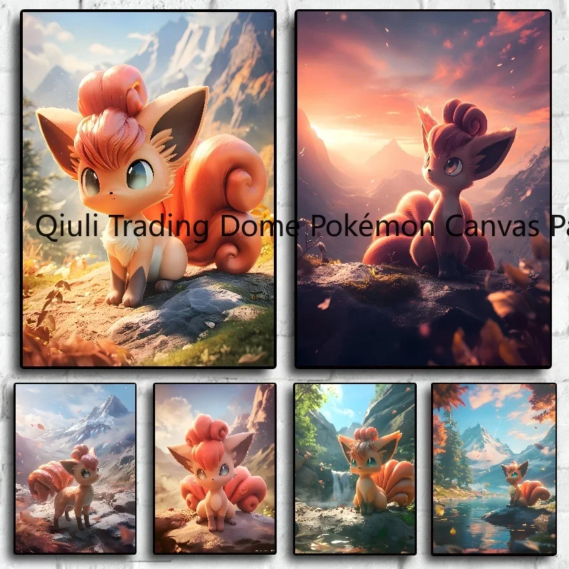 

Pokemon Canvas Painting Cartoon Eevee Anime Posters Prints Living Room Kids Wall Art Pictures Home Decor Picture Kids Gifts