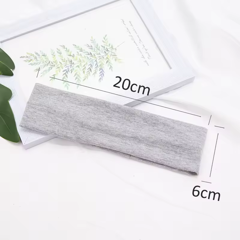 Elastic Cotton HairBand Fashion Headbands for Women Men Solid Running Fitness Yoga Hair Bands Stretch Makeup Hair Accessories - Image 2