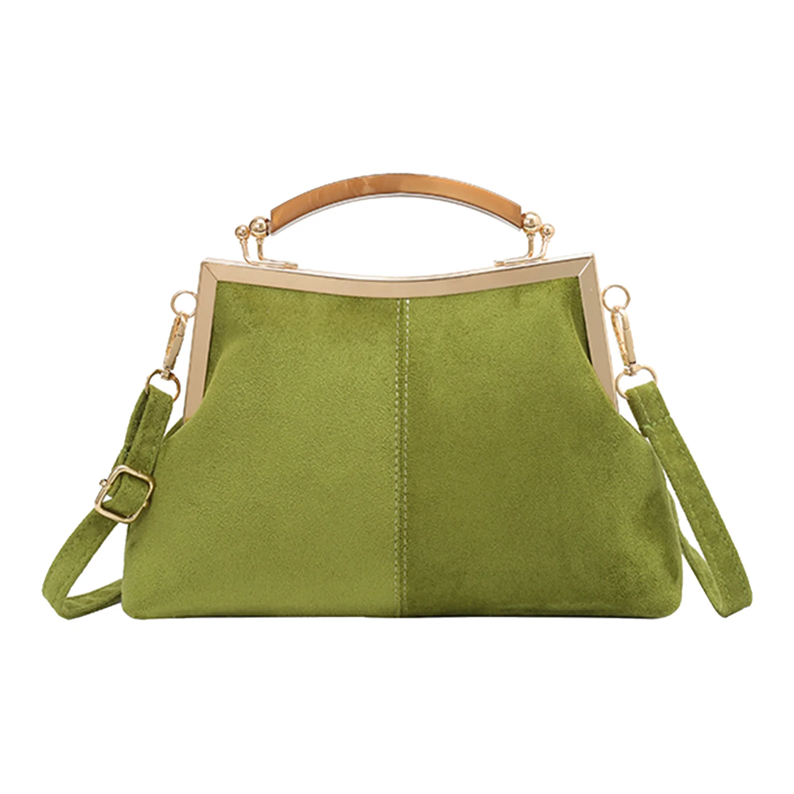 

Faux Suede Evening Bag Solid Color Party Handbag Lightweight Retro for Women Daily Use and Special Occasion