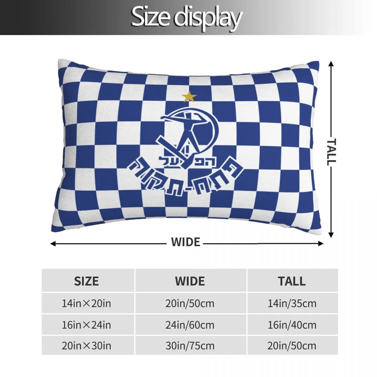 Israel Hapoel Petah Tikva Fc Pillowcase Decorative Sofa Cushion Double-sided Printing Short Plush Pillowcase Home