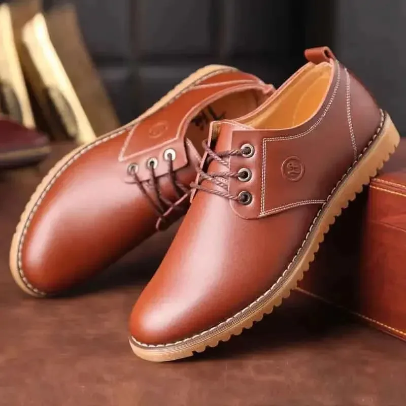 

Mens Leather Shoes Classic Lace Up Oxfords Luxury Business Leather Shoe Fashion Casual Dress Shoes Banquet Wedding Shoes for Men
