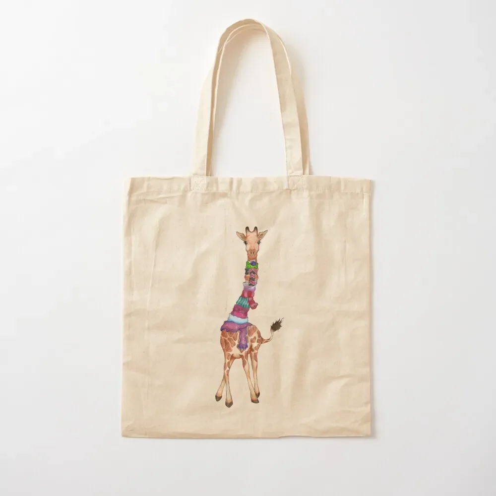 

Cold Outside - Cute Giraffe Illustration Tote Bag Beach bag Eco bag university shopper tote bags men