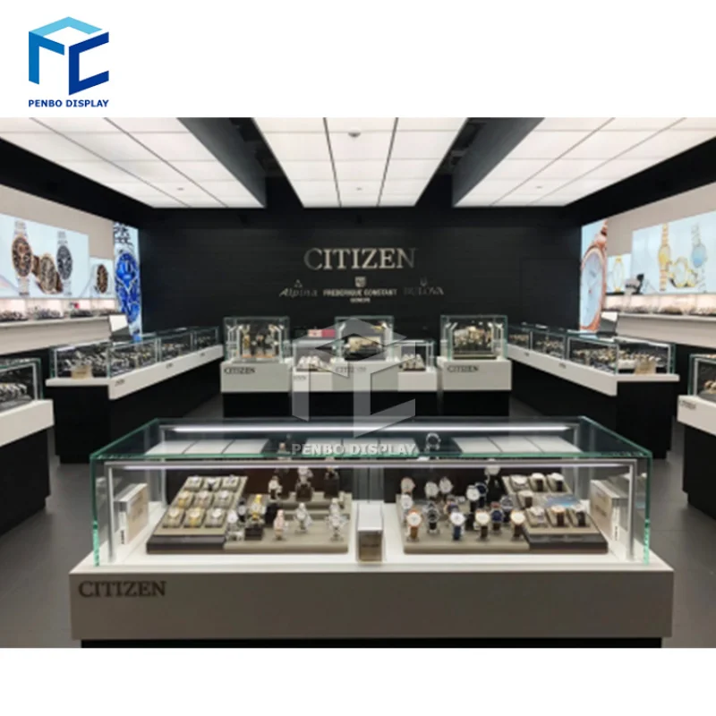 

2025customized.Alibaba shop display showcase glass watch shop counter design sale