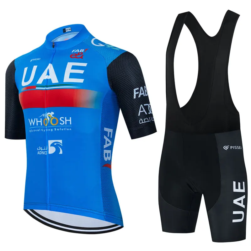 UAE Cycling Jersey Set 2023 Man's Team Short Sleeve Cycling Clothing MTB Bike Uniform Maillot Ropa Ciclismo Summer Bicycle Wear