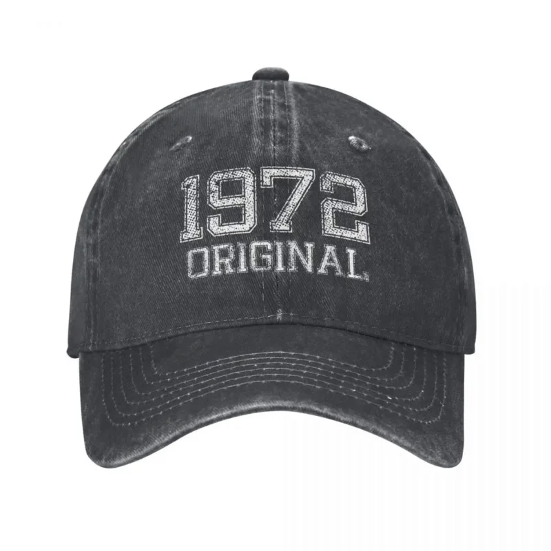 Gorra de béisbol Estilo Vintage Unisex, gorro de algodón desgastado, Snapback, hecho en 1972, Original, papá, padre, 50 años