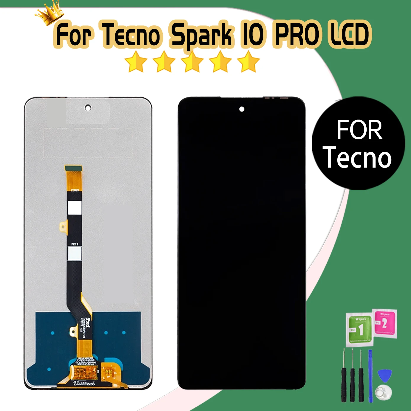 100% Tested For Tecno Spark 10 Pro Display Touch KI7 Premium Lcd Screen Digitizer Panel Assembly LCD SCREEN High quality