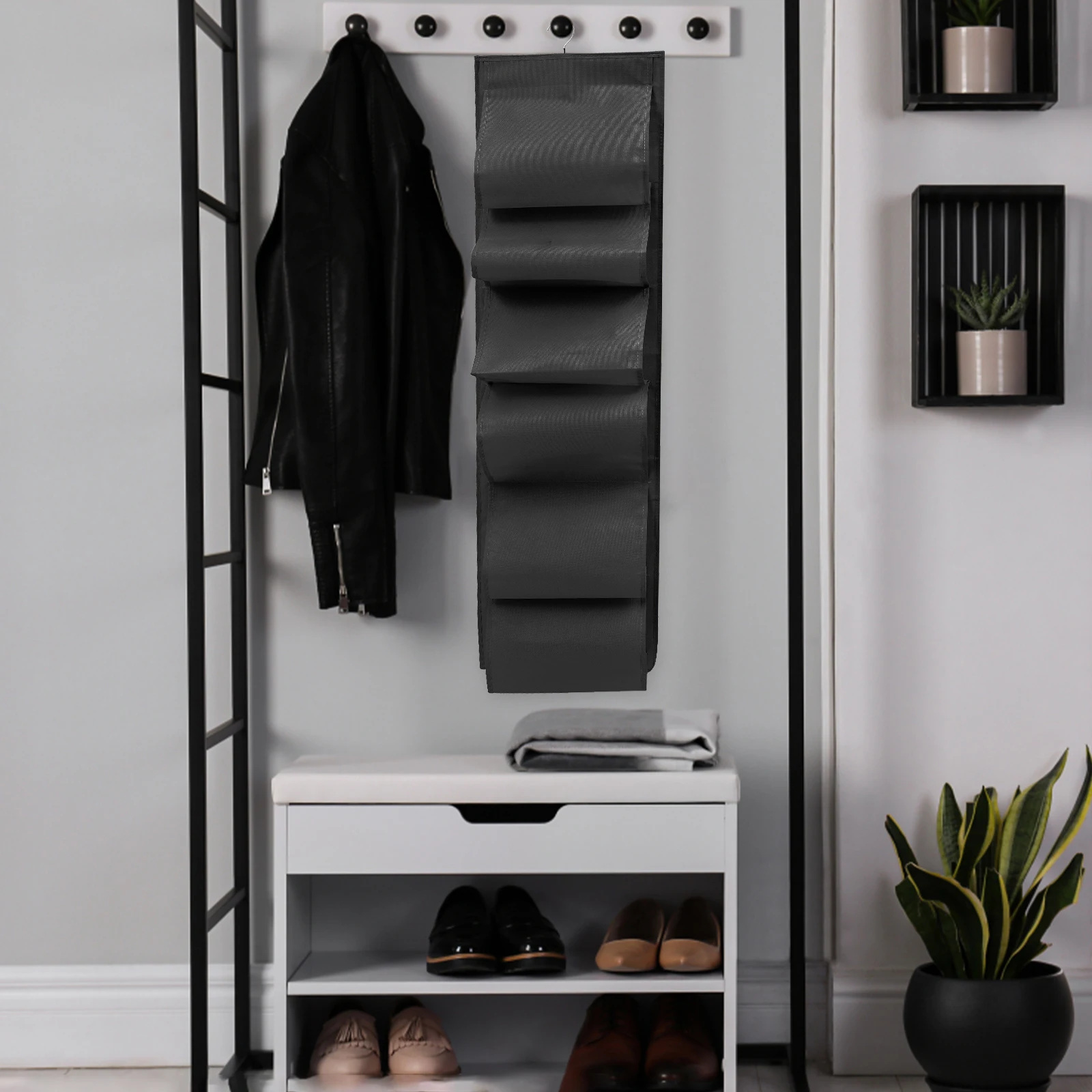 

Shoe Storage Hanging Bag Non woven Large Capacity Foldable ganizer Pouch Wall mounted Closet Shoes Bag Storage