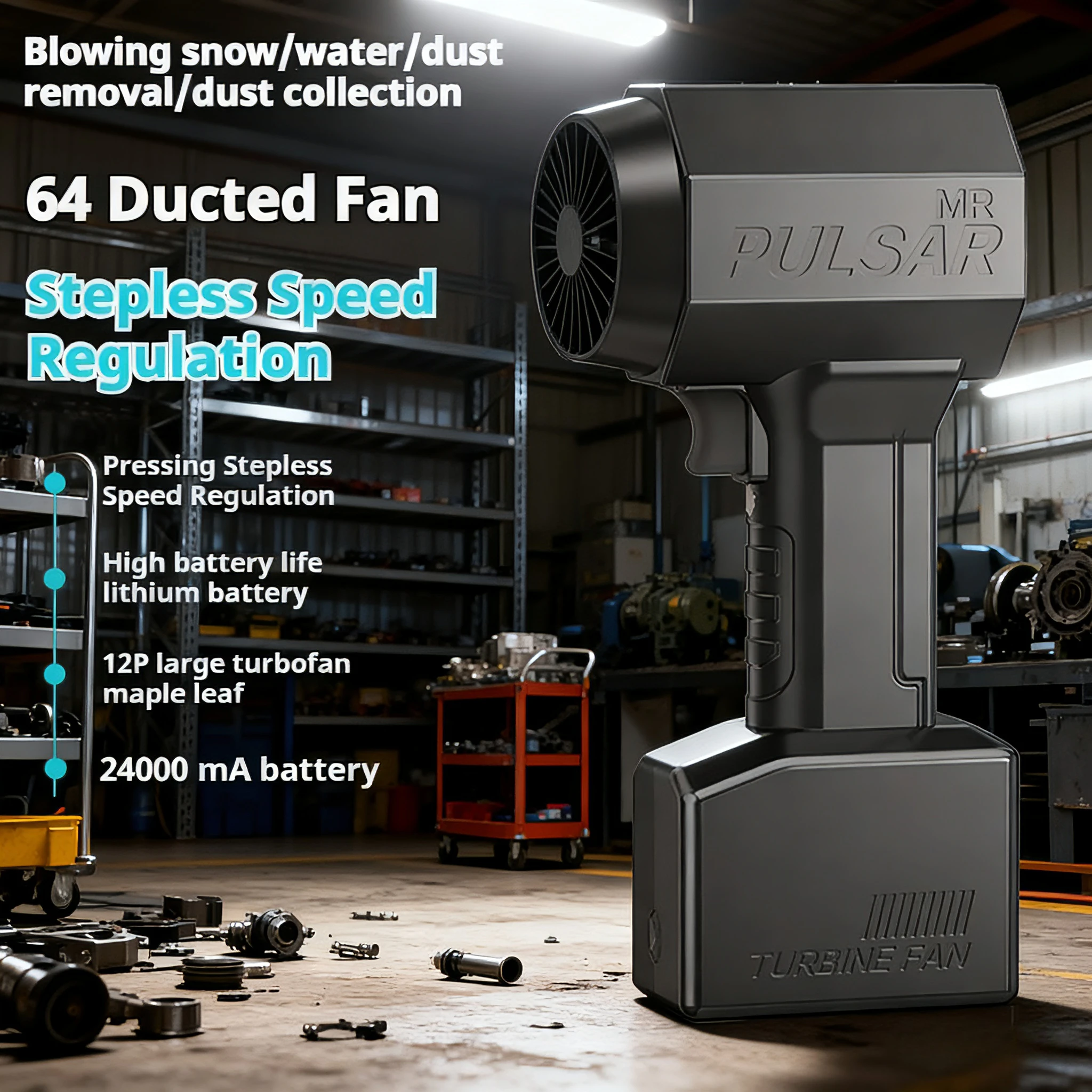 

40,000 revolutions per minute high-speed turbine fan,snow and dust remover,dual-purpose(for dry and wet use),Powerful hair dryer