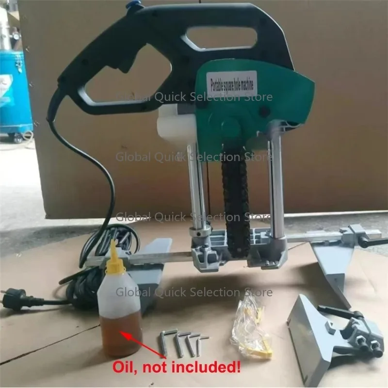 220V Portable Woodworking Mortising Machine Practical Square Hole Drilling and Grooving Equipment Suitable for Ancient Wood Stru