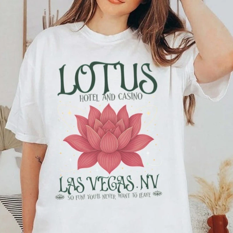 Camp Half Blood Shirt Lotus Hotel and Casino Tee Greek Demigods T-Shirt Percy Jackson Fan Gift Book Lover Mythology Cotton Tops
