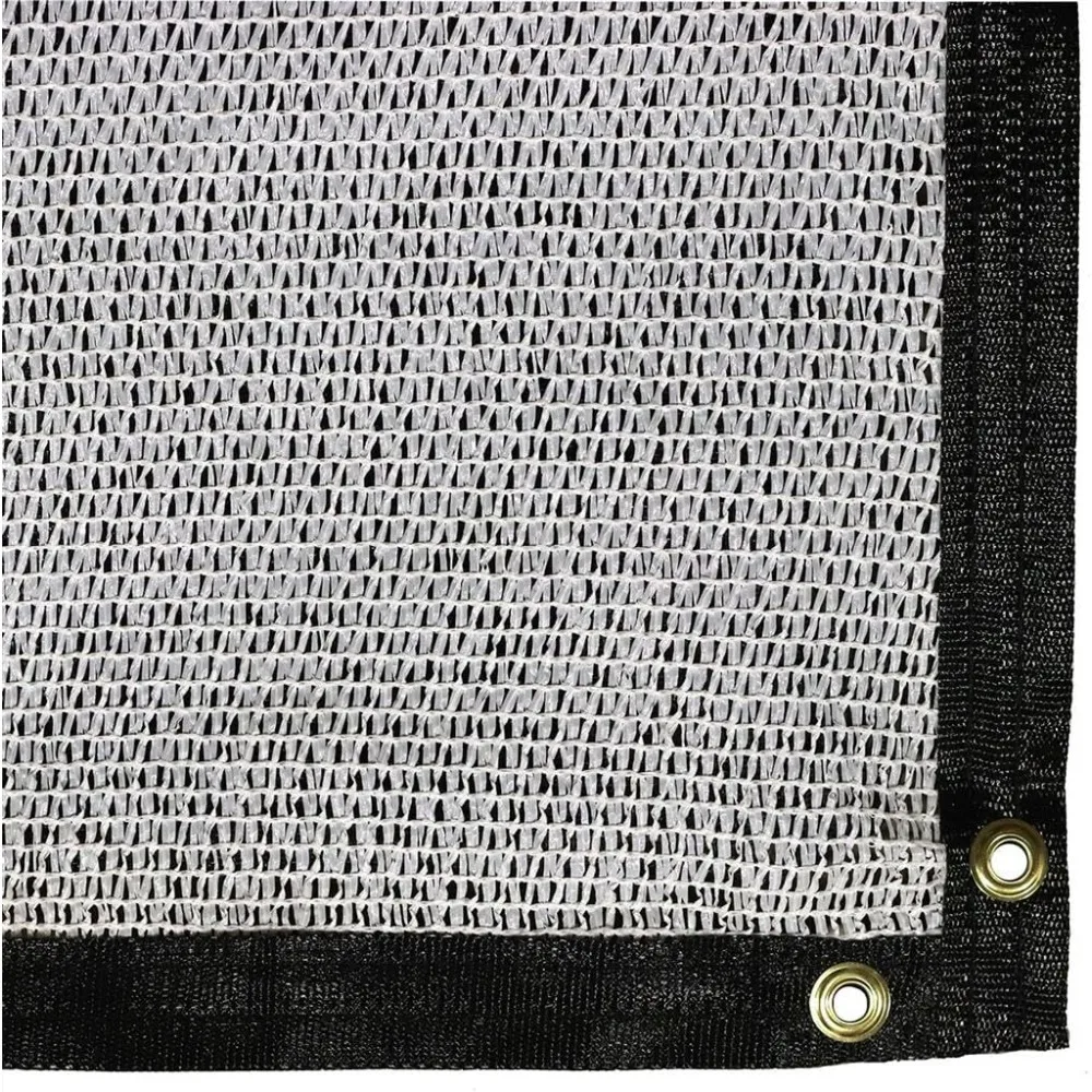 Toldo parasol para exteriores de malla blanca 50 %: cubierta protectora UV ligera y fácil instalación