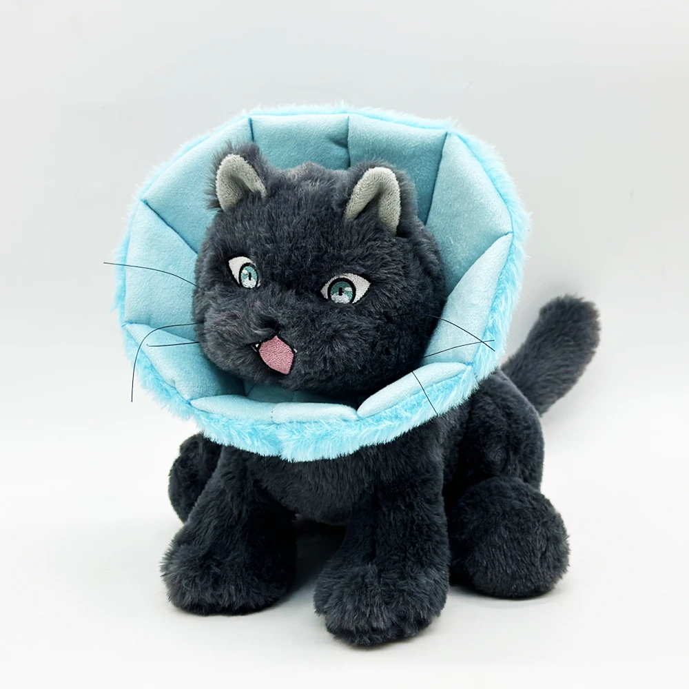 Peluche gatto con cerchio Elizabeth Gioco di peluche morbido Bambole con cuscino anime per regalo di Natale di compleanno per bambini