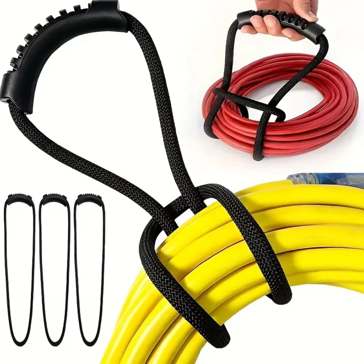 1/3PC Versatile Storage Strap with Handle- Ideal Organizer for Hoses, Cords-Multipurpose Home, Garage, Boat, RV Accessory