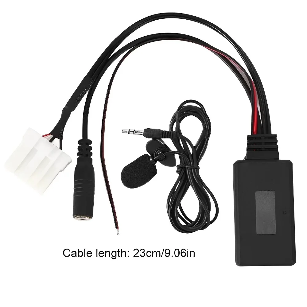 Bluetooth AUX Adapter with Mic For Mazda M3/M6/RX-8/MX-5 Bestune B70 M6 Hands-Free Music Streaming Plug Play