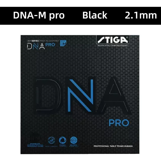 STIGA-DNA PRO Tischtennis schläger, Spezial isierter Schwamm mit eingebautem starkem Gummi, M, H, S, Original 5