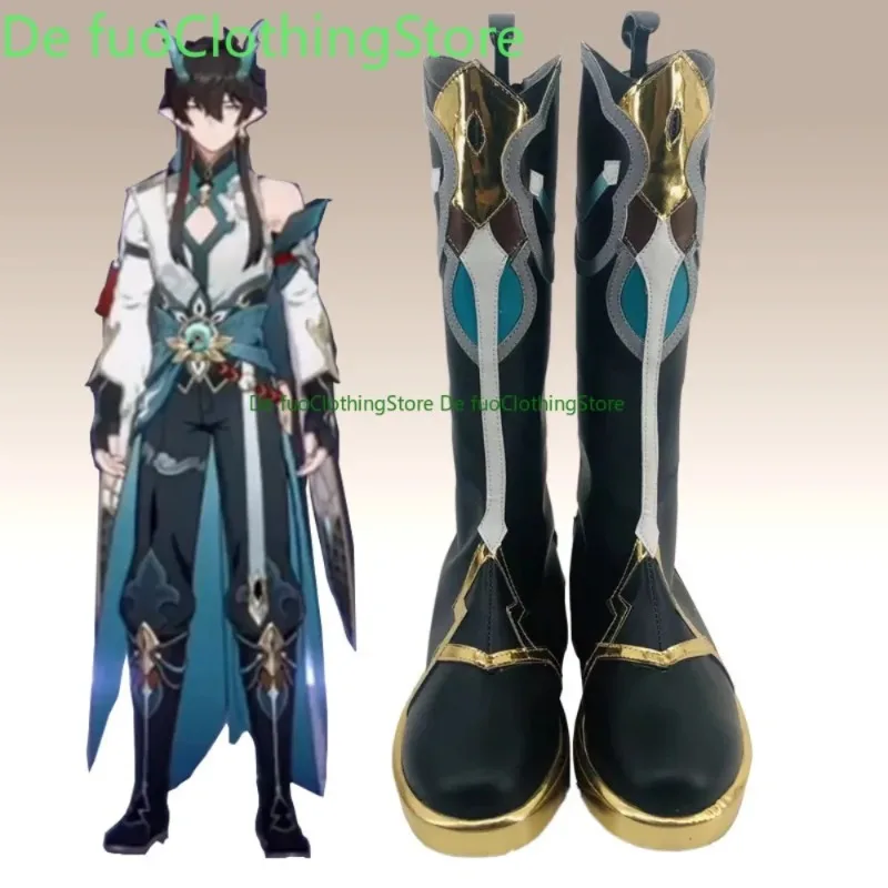 Defuo Honkai: Star Rail Imbibitor Lunae Dan Heng Cosplay Schoenen Anime Spel Rollenspel Schoenen En Laarzen Halloween Party