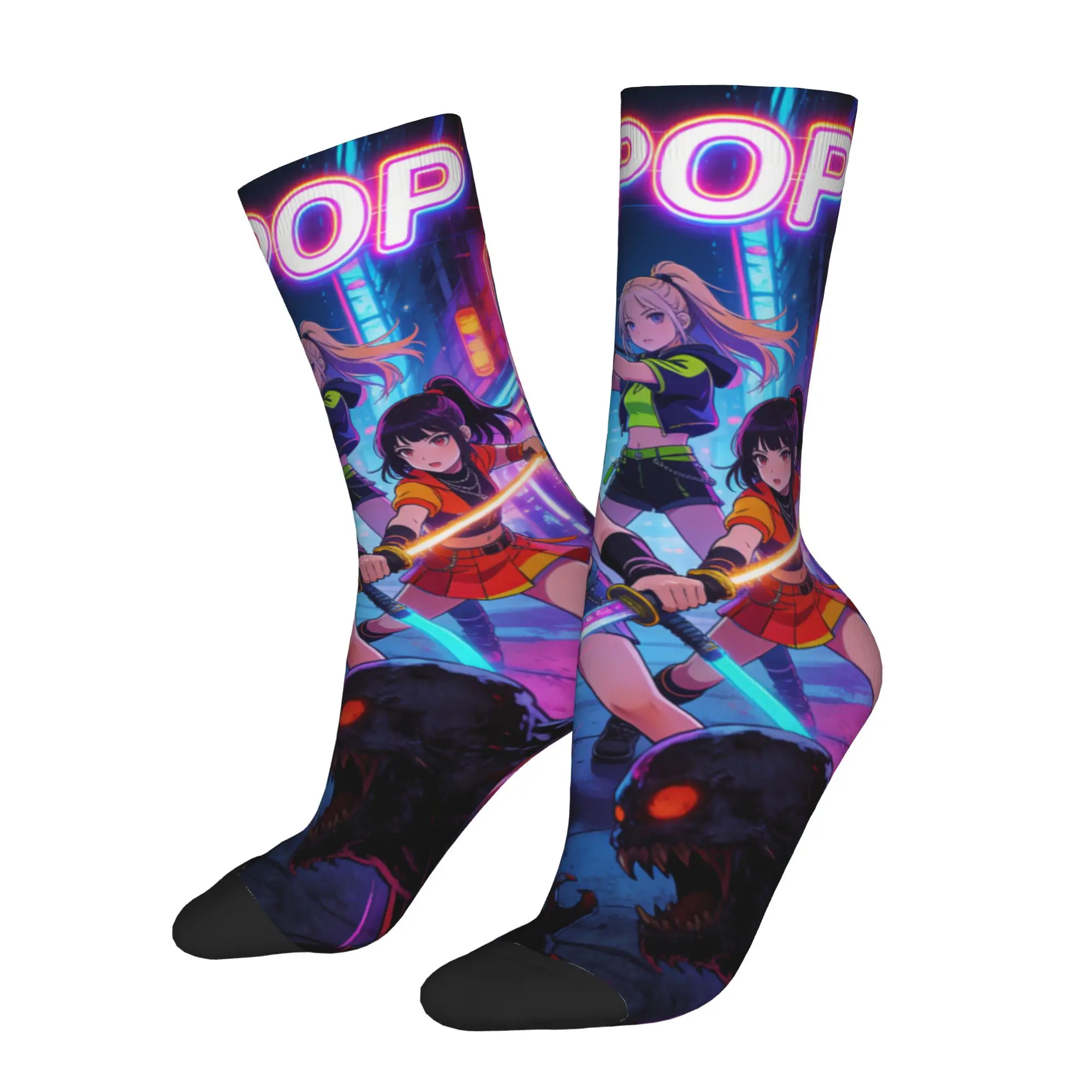 

Funny Sock K POP 46 Hip Hop Seamless Pattern Printed Men Socks Casual Men's Socks