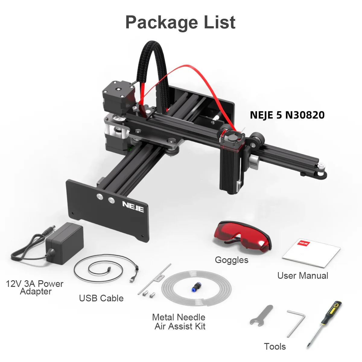 NEJE 5 A40630/N30820 Laser Engraving and Cutting Machine 17*17cm Engraving wood, leather, plastic, glass, stainless steel