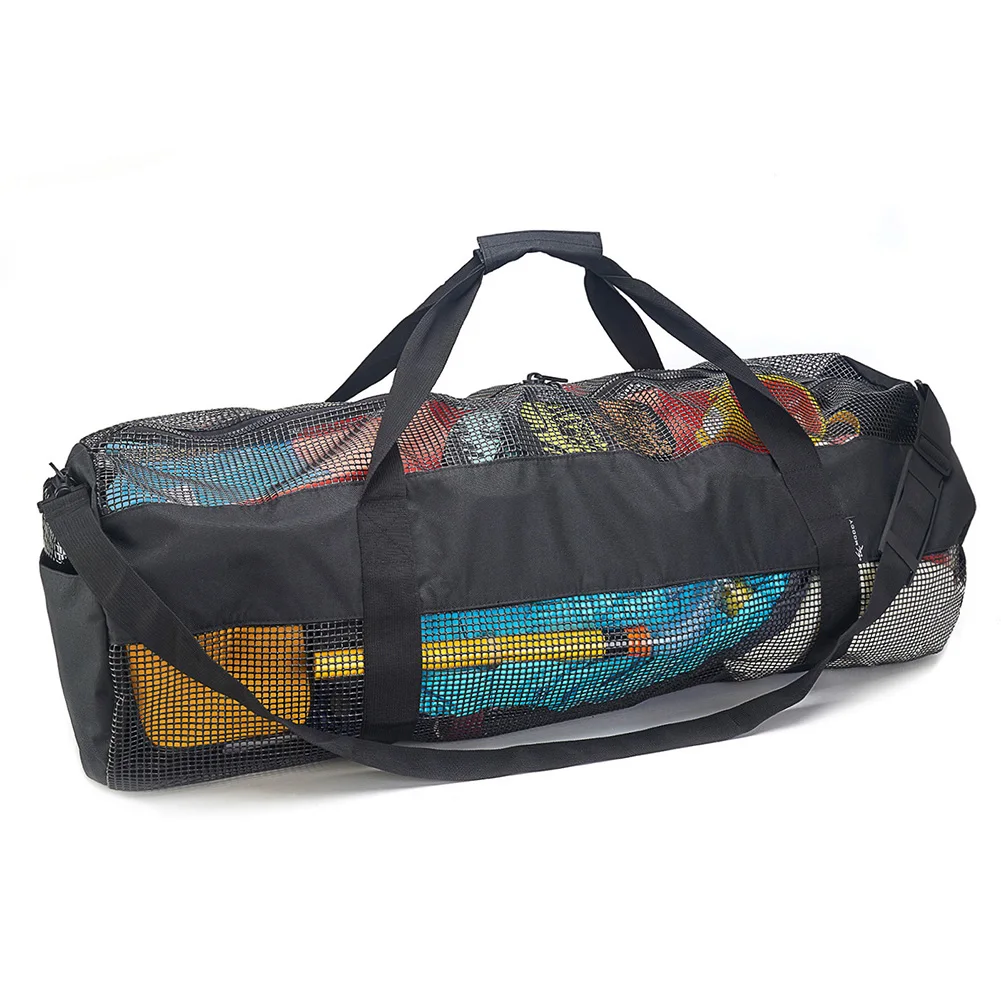 Portable Snorkeling Equipment Storage Bag Large Capacity Multifunctional Mesh Duffel Bag Shoulder Bag for Outdoor Beach Swimming