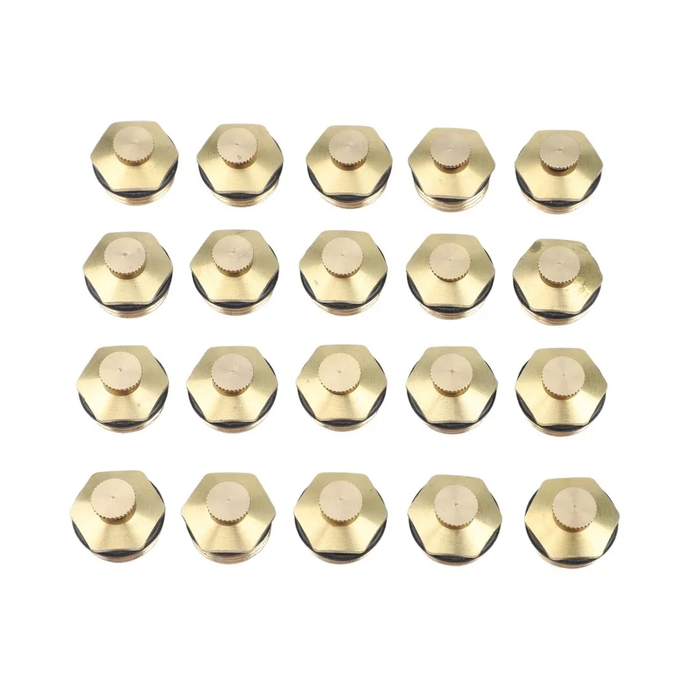 8x Brass Sprinkler Heads with 360 Degree Adjustable Nozzle for Garden Irrigation and Lawn Watering Compatible with Most Systems