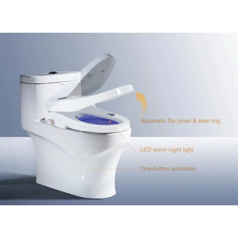 โถสุขภัณฑ์อัตโนมัติ ZXHK แบบชิ้นเดียว ระบบเซ็นเซอร์ ชำระล้างด้วยไฟฟ้า แบบญี่ปุ่น พร้อมระบบ P-trap อัจฉริยะ