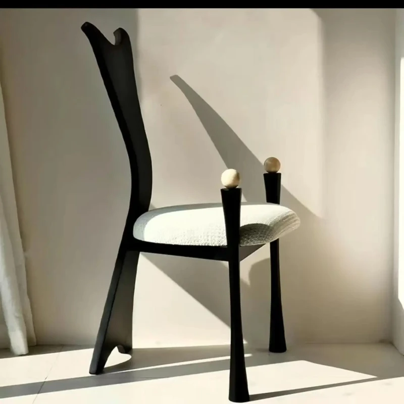 

Modern Nordic style dining table with silent chair set Durable fabric home furniture