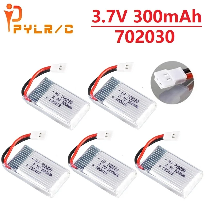 

1/2/3/4/5/8/10PCS 3.7V 300mAH Lipo Battery 702030 For Udi U816 U830 F180 E55 FQ777 FQ17W Hubsan H107 Syma X11C FY530 RC Drone