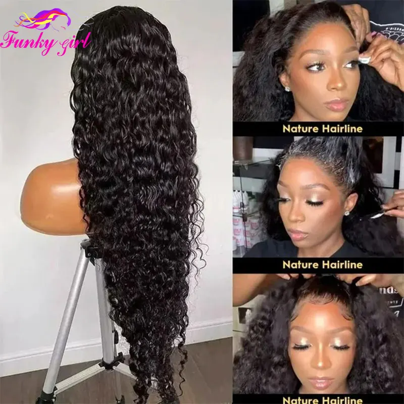 موجة عميقة 13x6 الدانتيل أمامي باروكة من شعر طبيعي البرازيلي الدانتيل الشفاف خصلات الشعر المستعار الإنسان موجة مجعد 5x5 الدانتيل إغلاق الباروكات للنساء #3