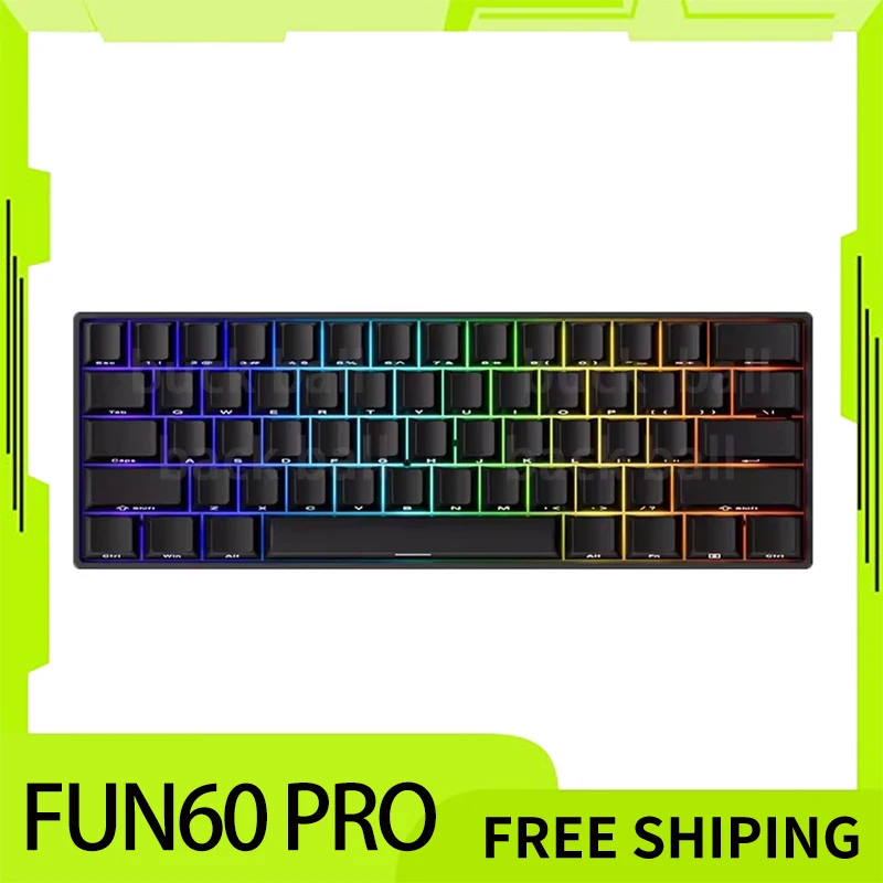 

AKKO MonsGeek FUN60 Pro Gaming Keyboard Magnetic E-sport Switch Dual 8K Polling Rate 0.01RT SOCD MT Wireless RGB Gaming Keyboard