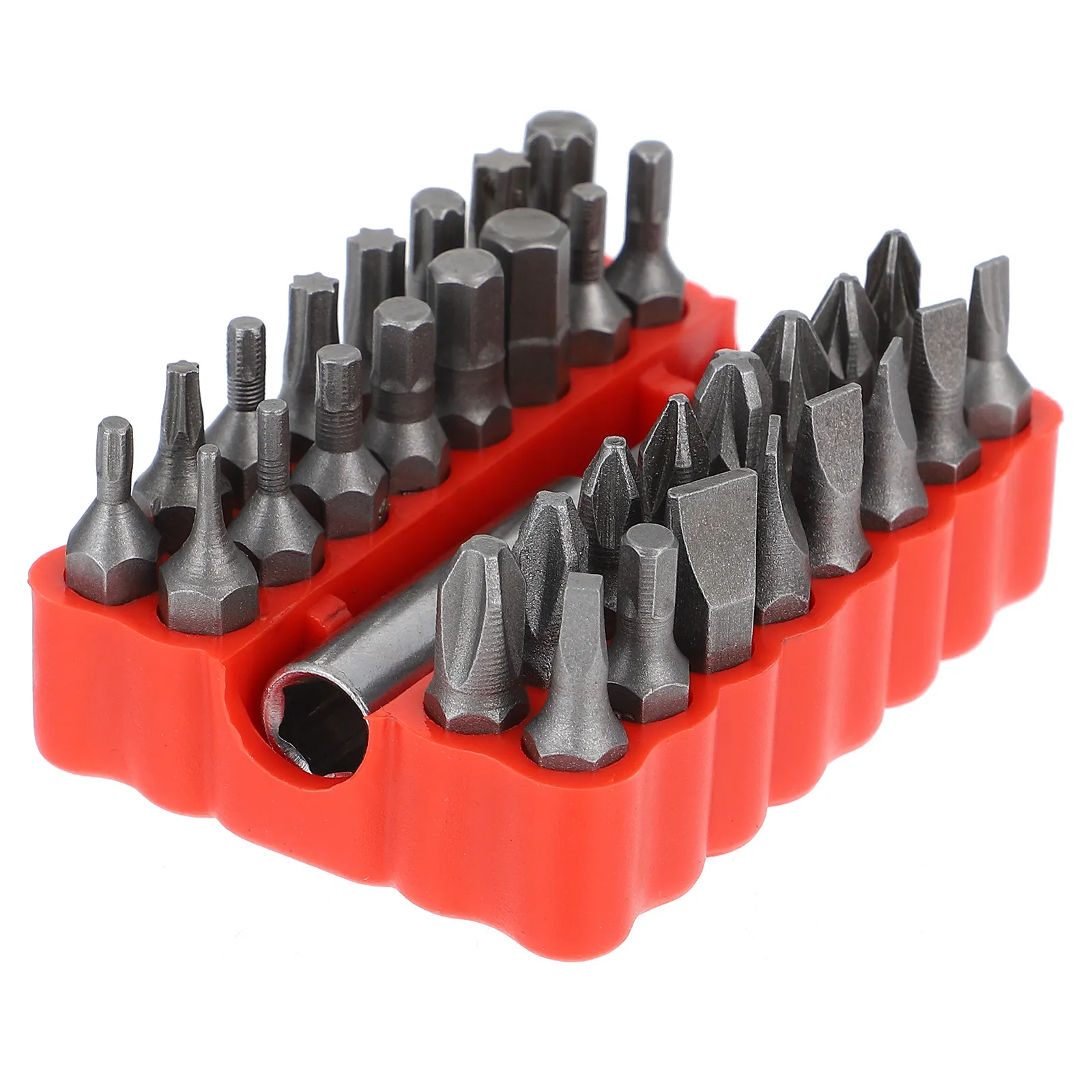 

33Pcs Steel Screwdriver Bit Kit Professional Stubby Bits High Strength Corrosion Resistant for Efficient Fastening and