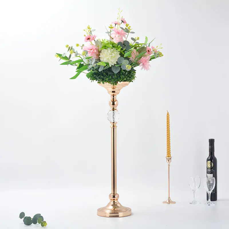 

10 шт. Золотые металлические подставки для цветов, романтические вазы, центральные элементы для свадебных столов, декор для мероприятий и вечеринок