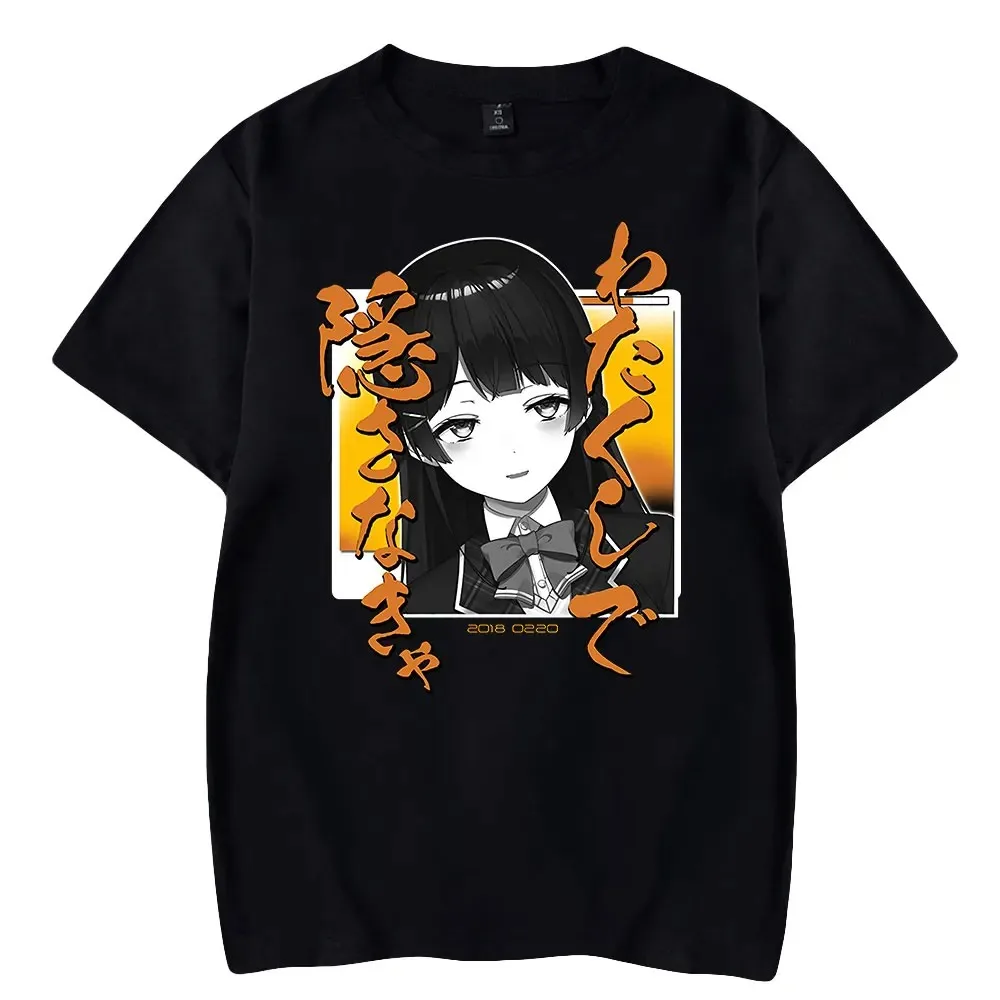 

T-shirt Tsukino Mito VTuber male and female, Harajuku streetwear, short sleeve, Japanese anime clothing