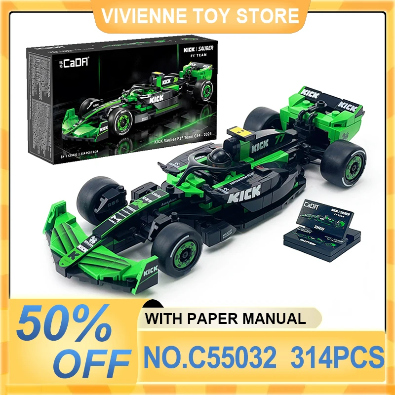 CADA C55032 MOC técnico F1 modelo de coche bloques de construcción 1:24 vehículos Super Sprots juguetes de ladrillo montaje regalo de Navidad para niños