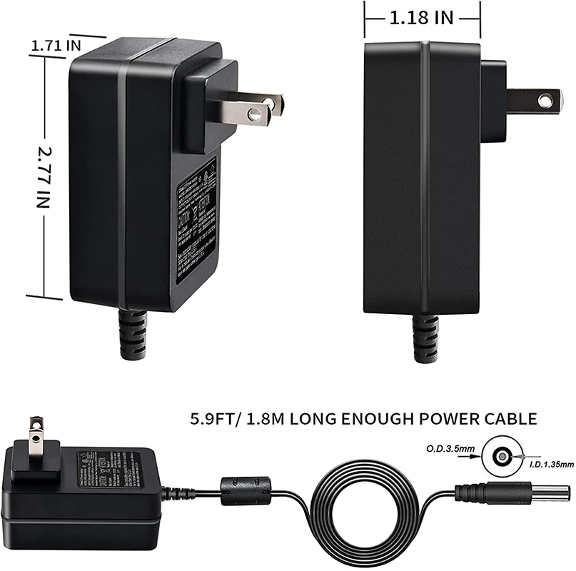 Echo-コード付き充電器,15v 1.4a,21w,Echo,第1世代および第2世代,echo