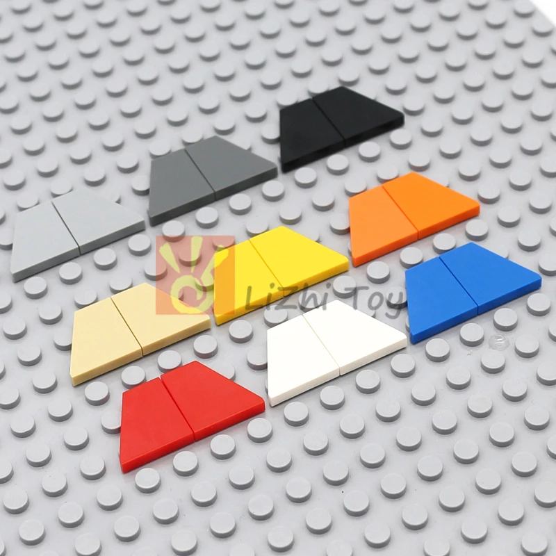20sets Tile Modified 2x2 Wedge Left and Right MOC Parts 7828 7829 Accessory for Building Blocks Bricks Construction Plate Toys