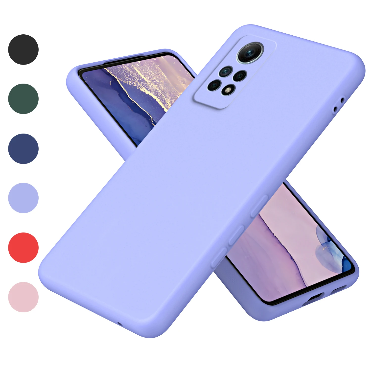 Luxury Liquid Silicone Case For Xiaomi Redmi Note 12 Pro 4G Built in Flannel Armor Shockproof Soft Phone Cover RedmiNote12Pro4G