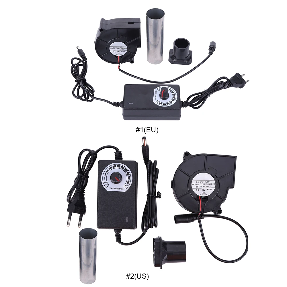 

6000RPM Air Blower with Variable Speed Controller DC 12V BBQ Fan Air Blower BBQ Blower Fan for Picnic Grill Wood Stove Cooking