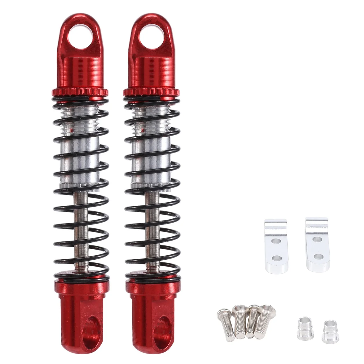 for WPL D12 RC Car Metal Rear Shock Absorber Damper with Mount Fixed Seat Upgrades Parts Accessories,1