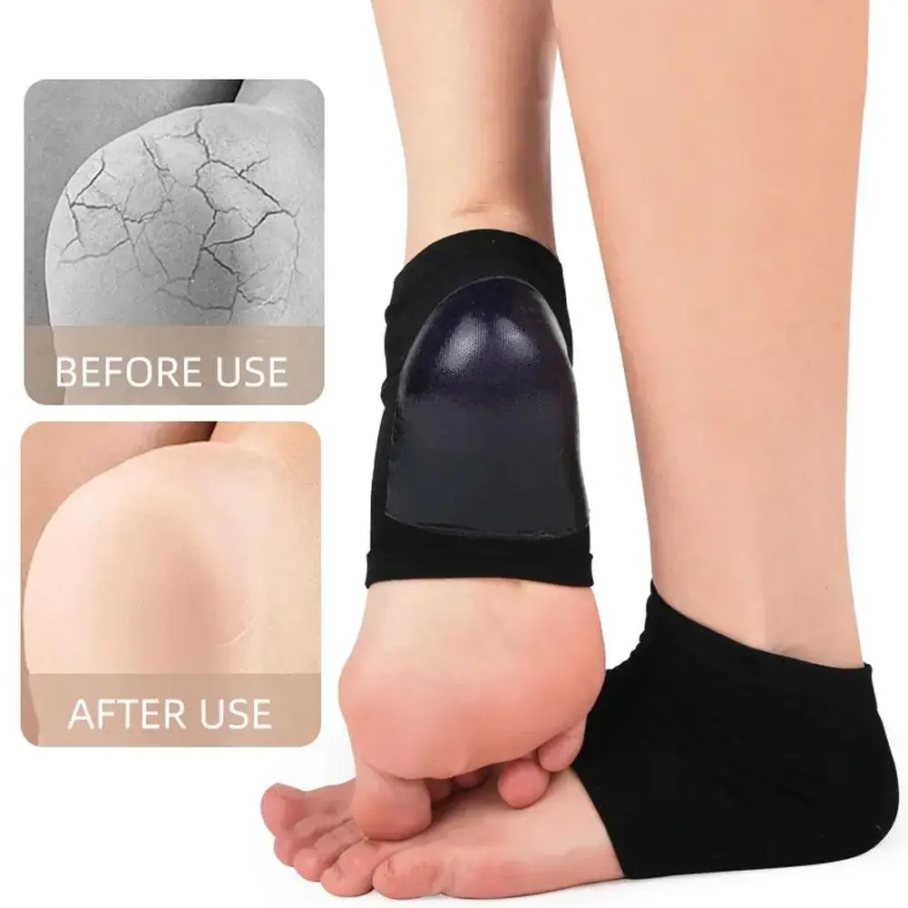 1Pair Silicone Crack Socks Repair Anti-crack Moisturizing Gel Hard Feet Heel Skin Cracked Care Prevent Protector Cover Heel L0N2